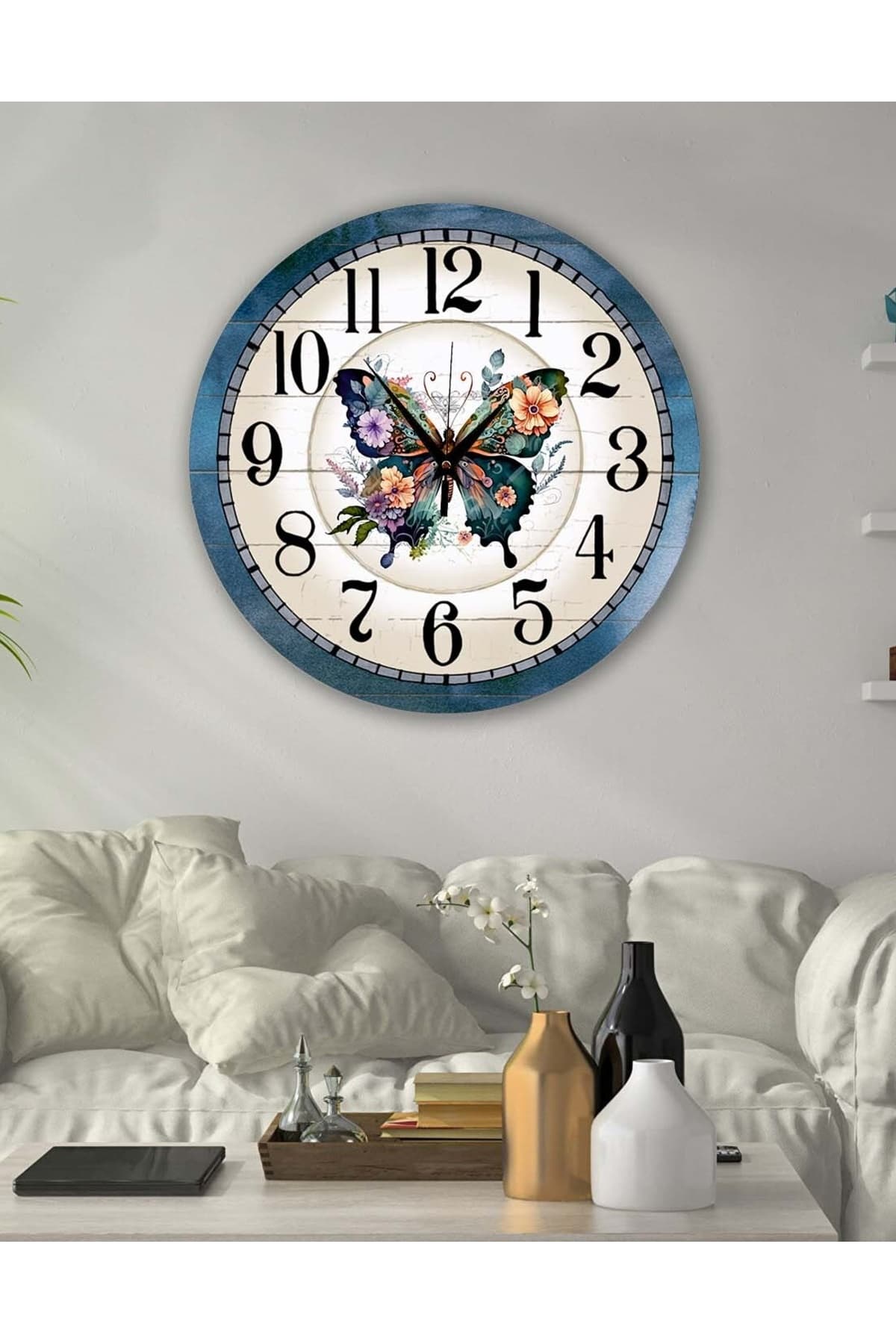 bilge Retro Tasarımlı Duvar Saati 35 x 35 CM