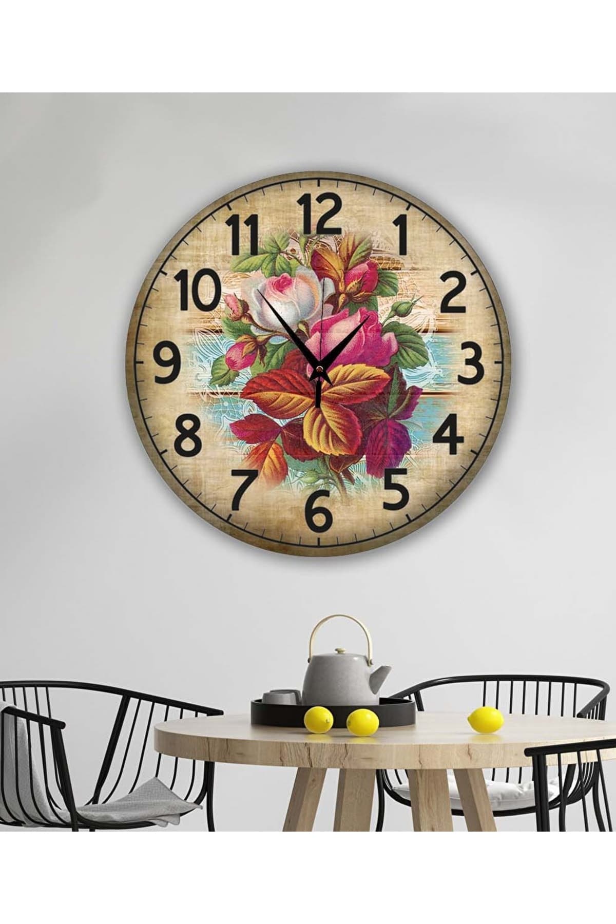 bilge Tasarım retro Duvar Saati 40 x 40 CM