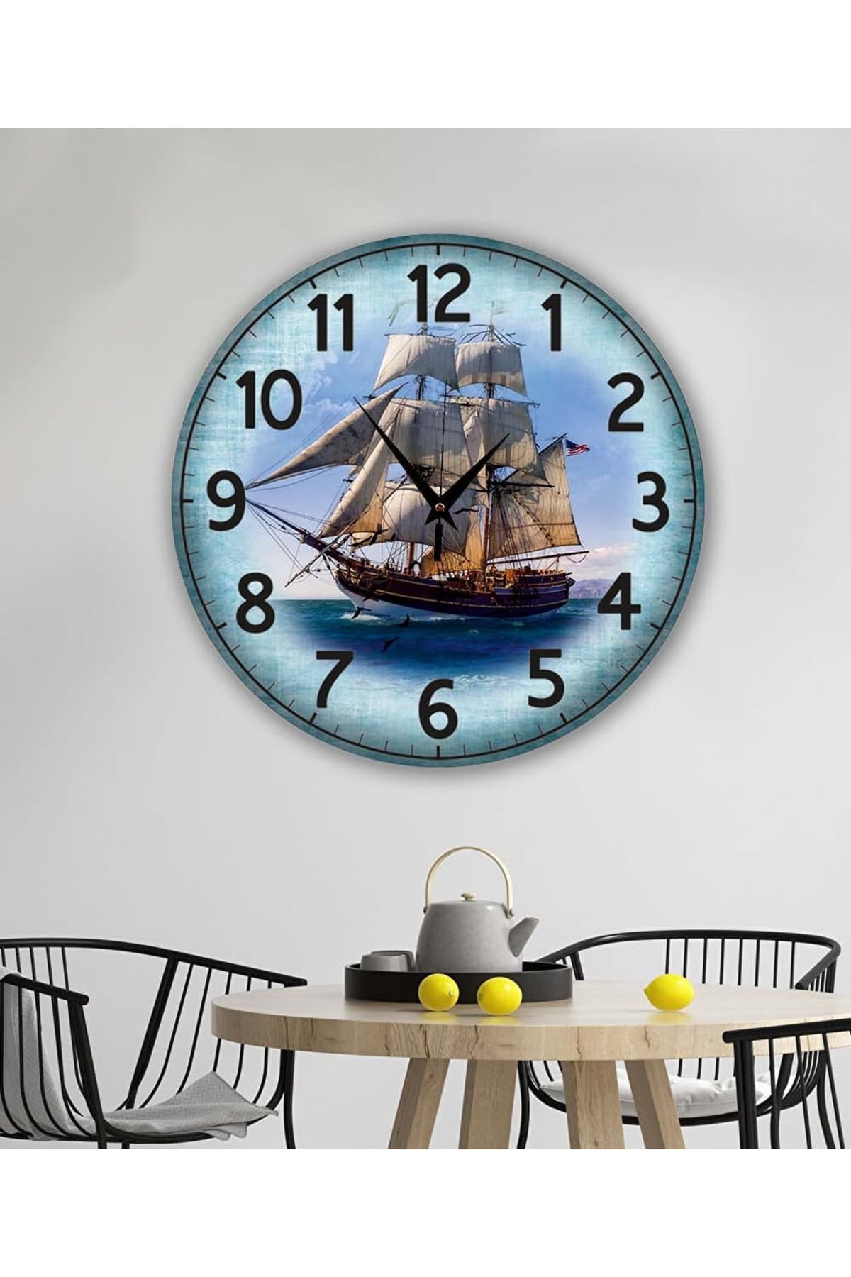 bilge Tasarım retro Duvar Saati 40 x 40 CM
