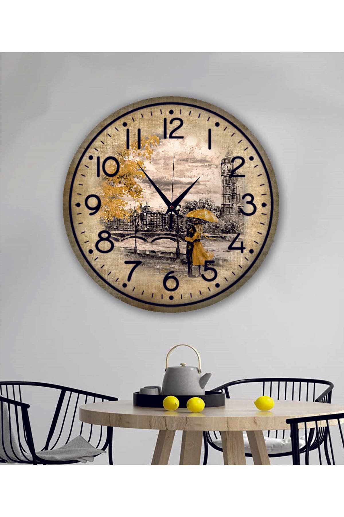 bilge Tasarım RETRO Duvar Saati 40 x 40 CM