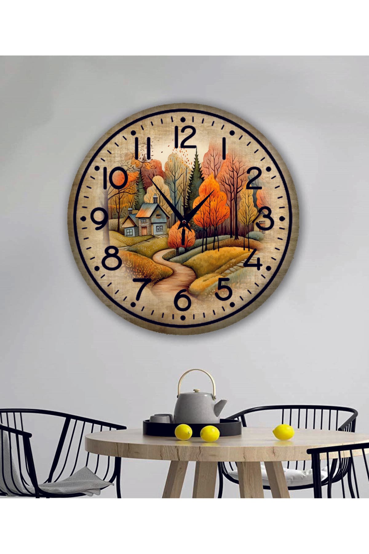 bilge Tasarım RETRO Duvar Saati 40 x 40 CM