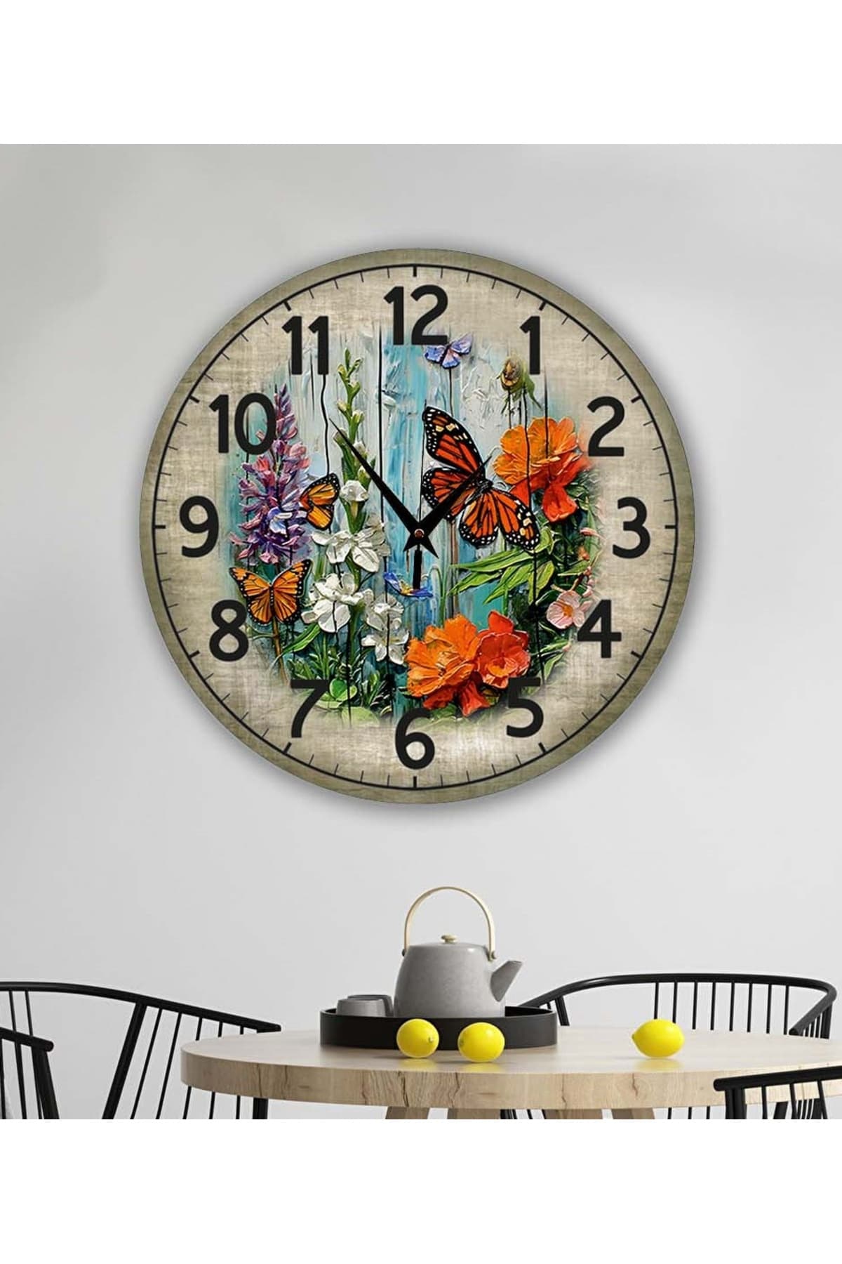 bilge Tasarım retro Duvar Saati 40 x 40 CM
