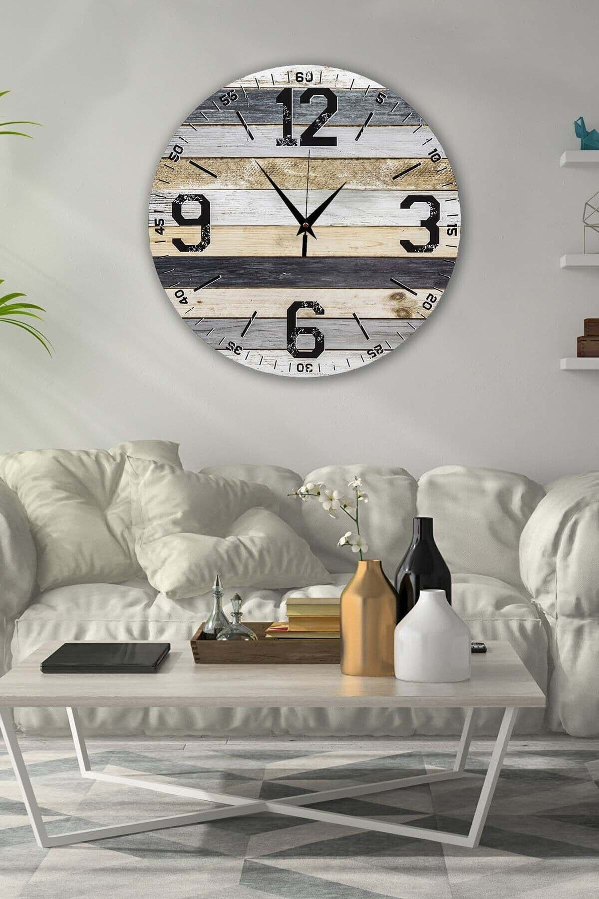 bilge Retro Tasarımlı Duvar Saati 35 x 35 CM