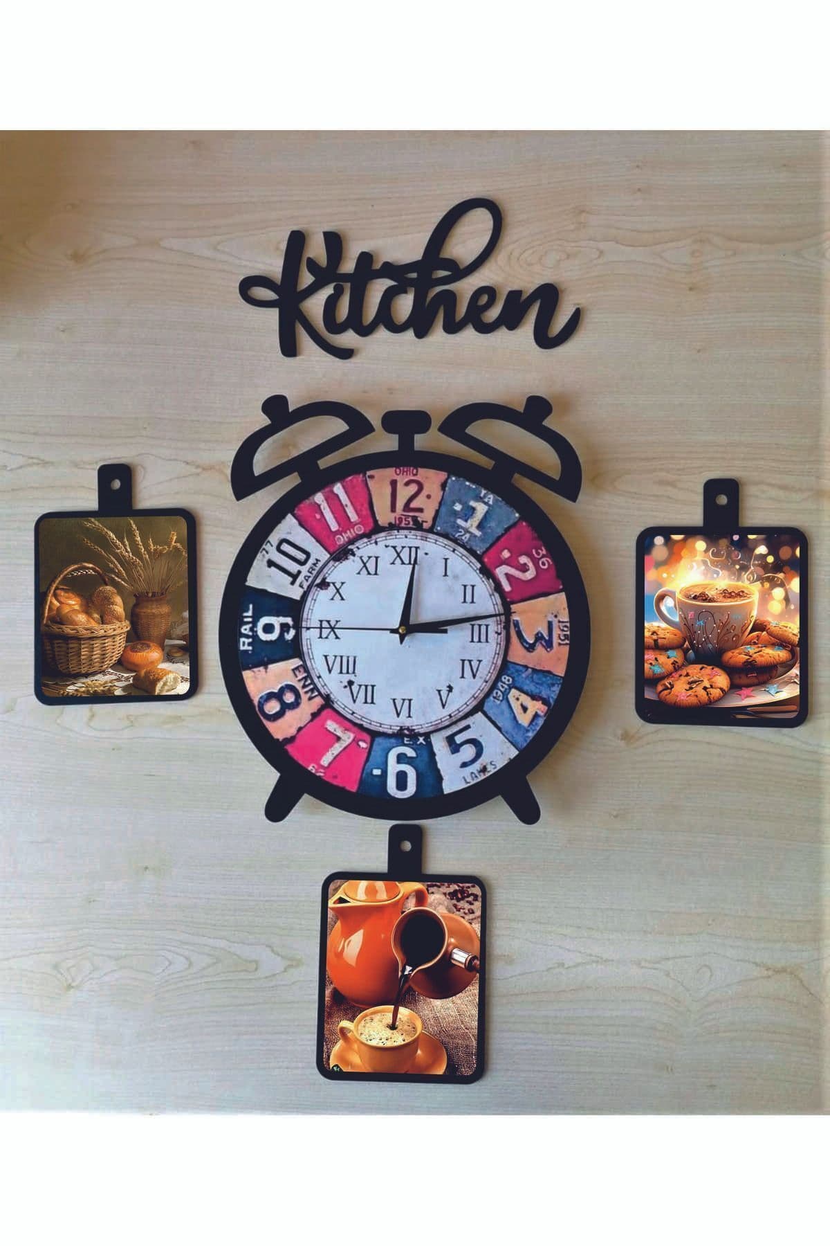 Bilge Ahşap Dekoratif Mutfak Saati (kitchen)
