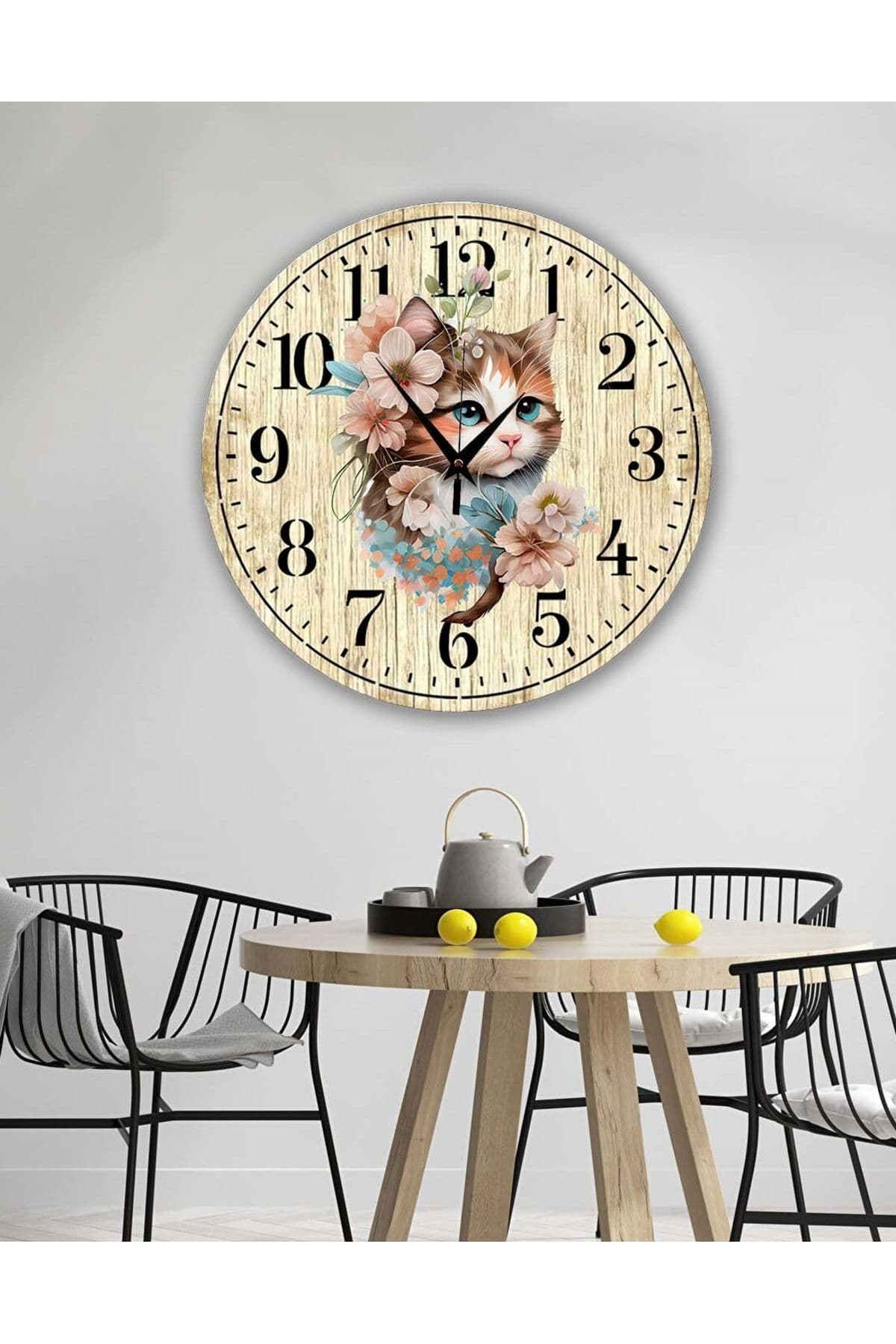 Retro Tasarımlı Duvar Saati 35X35 CM