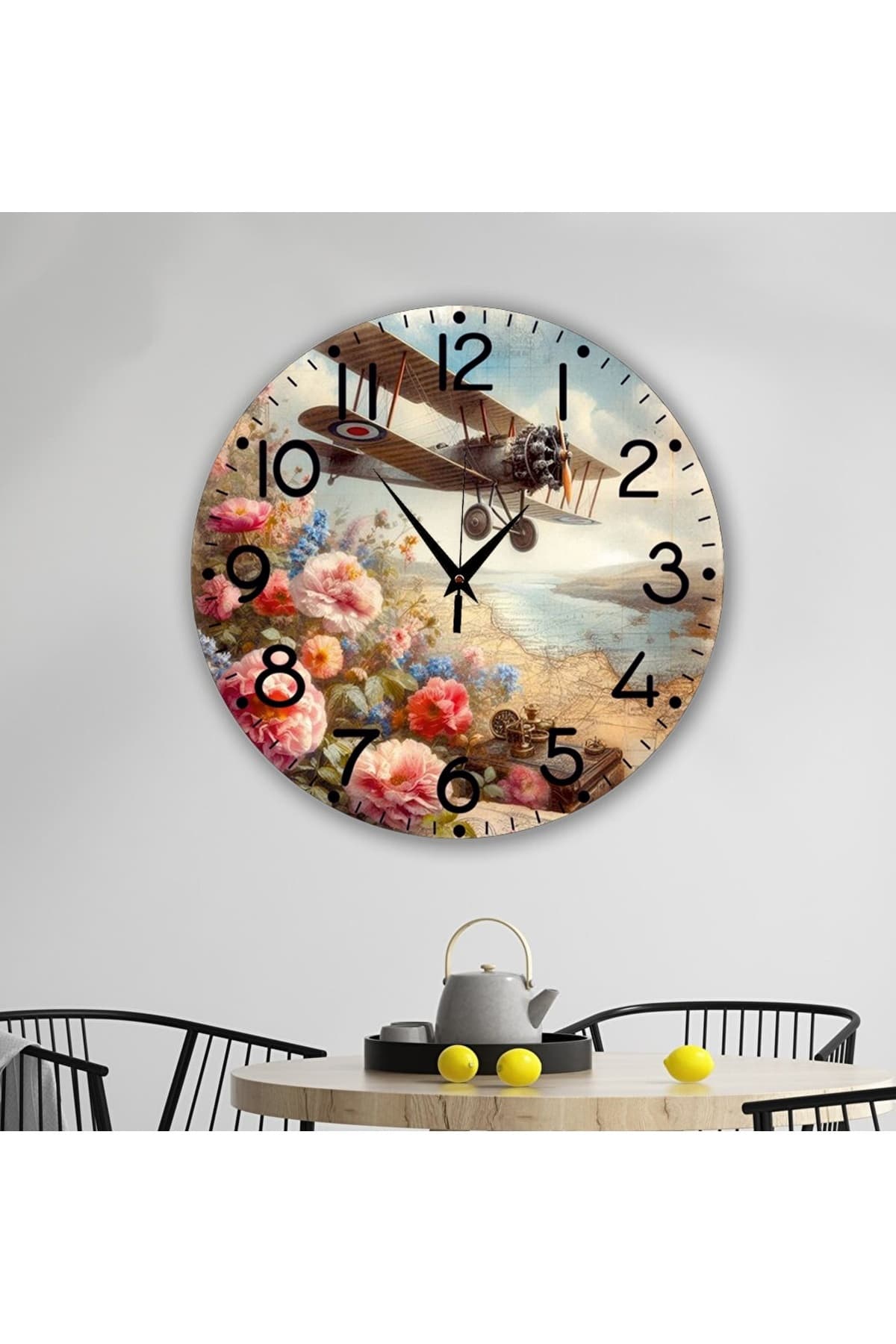 bilge Tasarım Retro Duvar Saati 35 x 35 CM