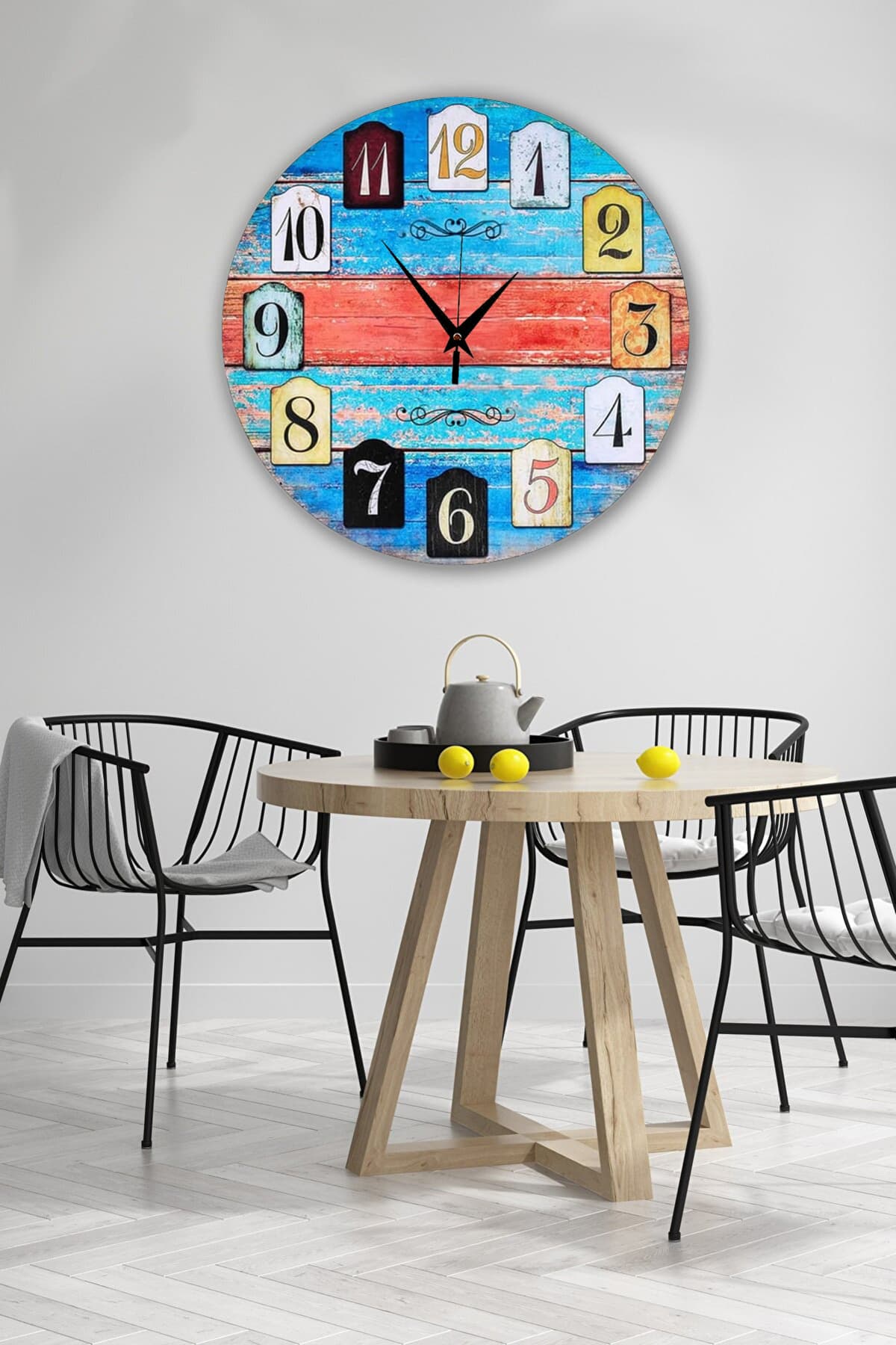 bilge Tasarım retro Duvar Saati 35 x 35 CM