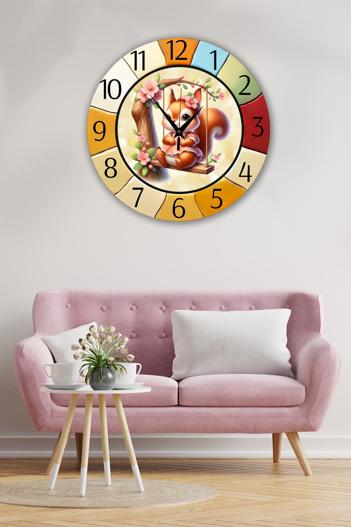 bilge Tasarım Çocuk Odası Duvar Saati 30 x 30 CM