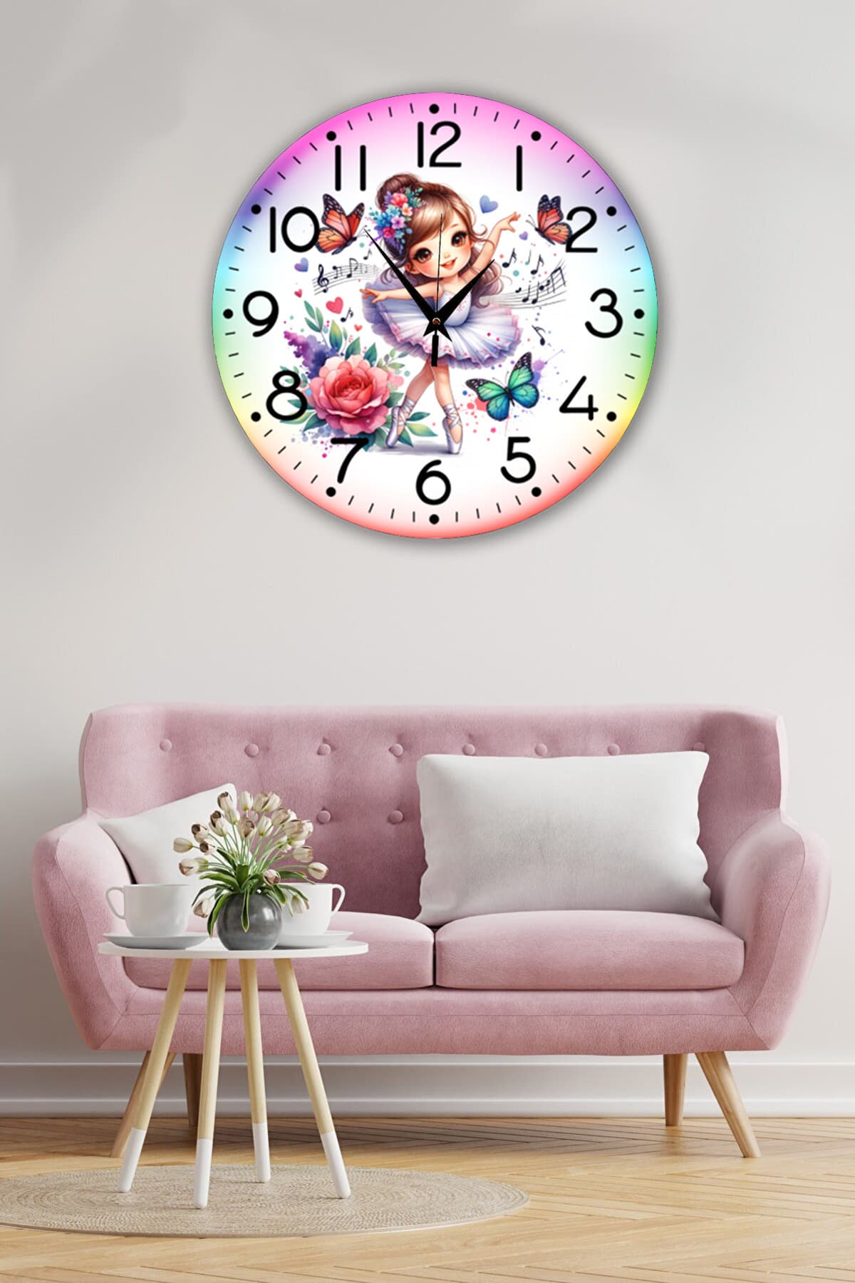 bilge Tasarım Çocuk Odası Duvar Saati 30 x 30 CM