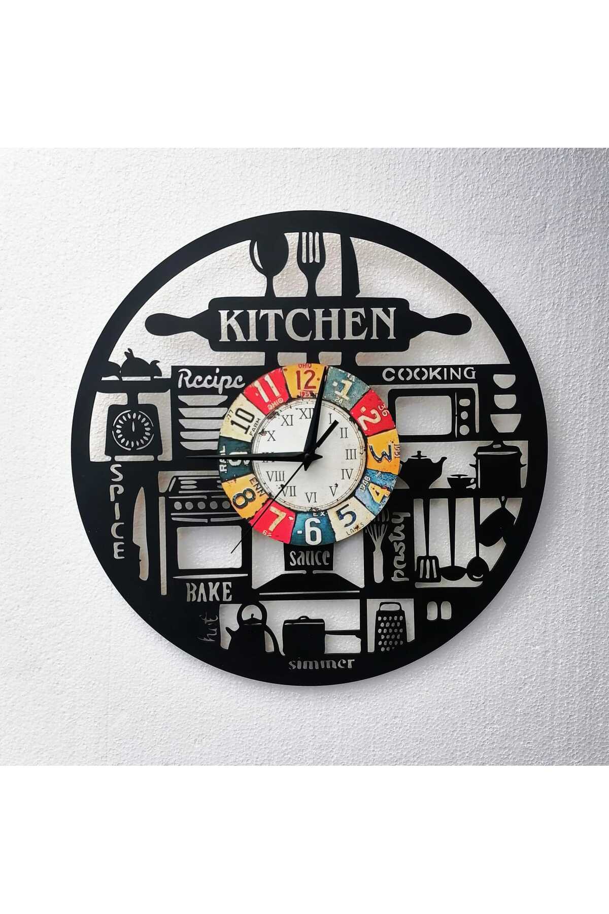 bilge Tasarım kitchen ( mutfak ) Duvar Saati 40 x 40 CM