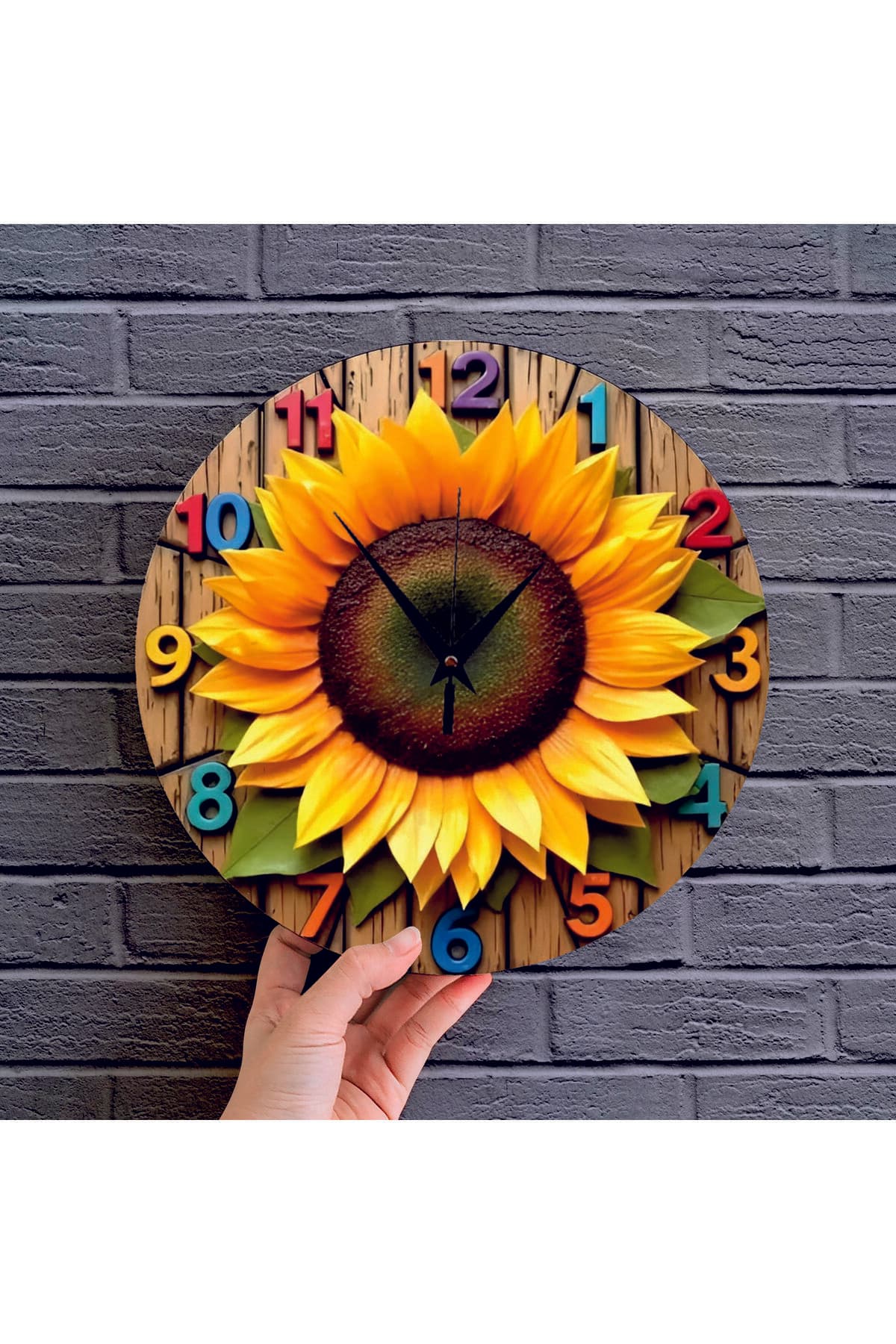 Bilge Tasarım 2d Görünümlü Baskılı Mutfak (KİTCHEN) Duvar Saati 35 X 35cm