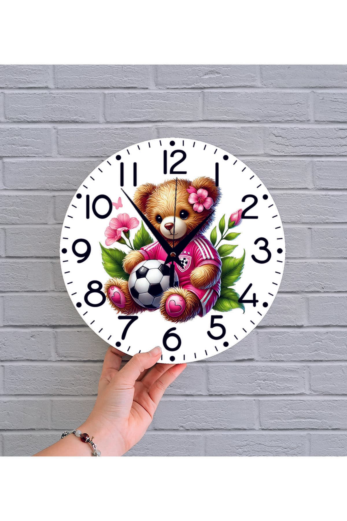 bilge Tasarım BASKILI ÇOCUK ODASI Duvar Saati 30 x 30CM