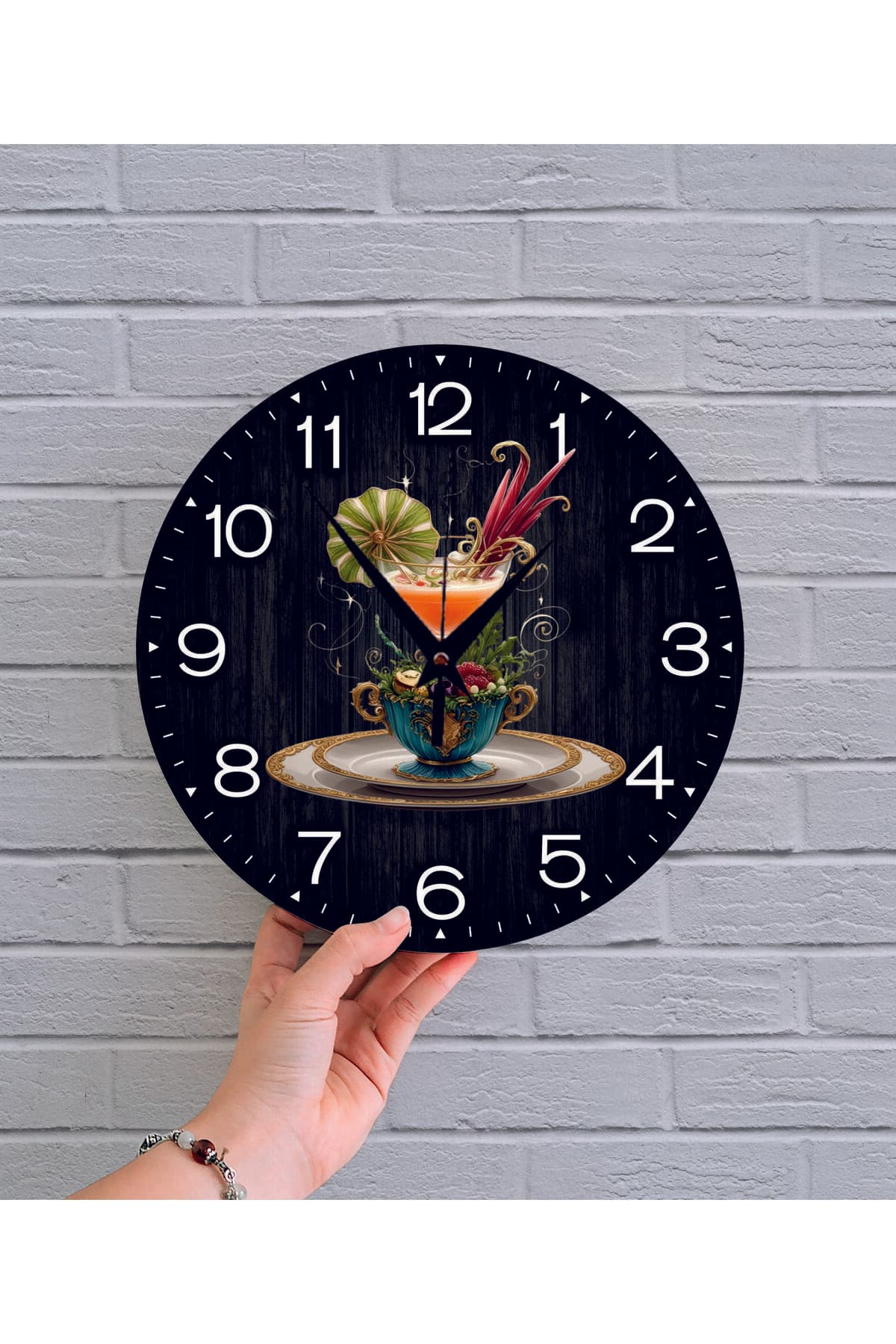 bilge Tasarım retro Duvar Saati 35 x 35 CM