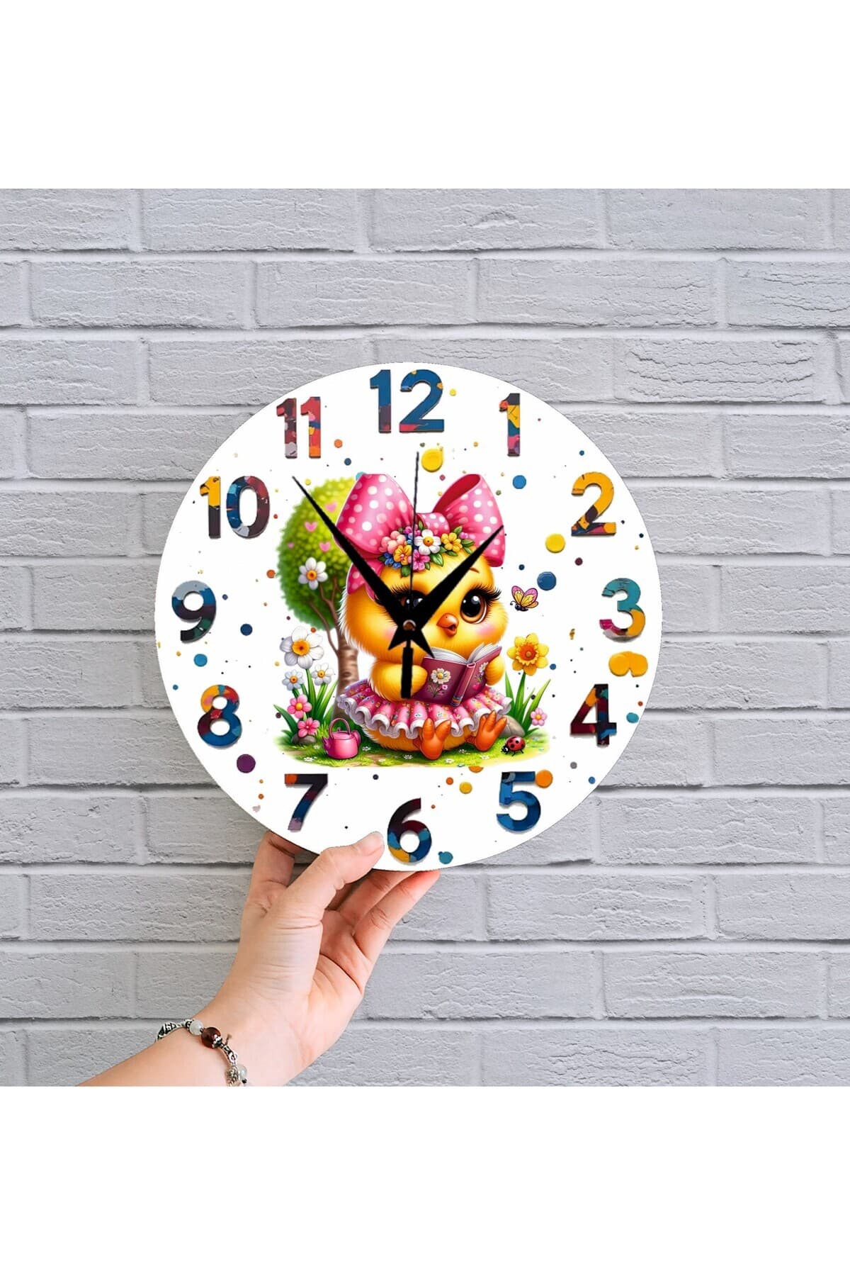 bilge Tasarım Çocuk Odası Duvar Saati 30 x 30 CM