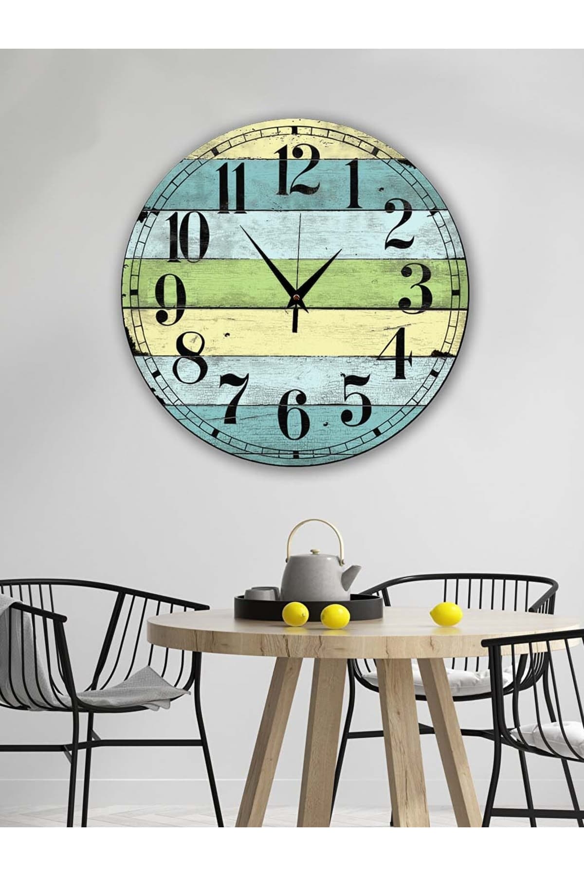 BİLGE LAZER Retro Tasarımlı Duvar Saati 35x35 Cm